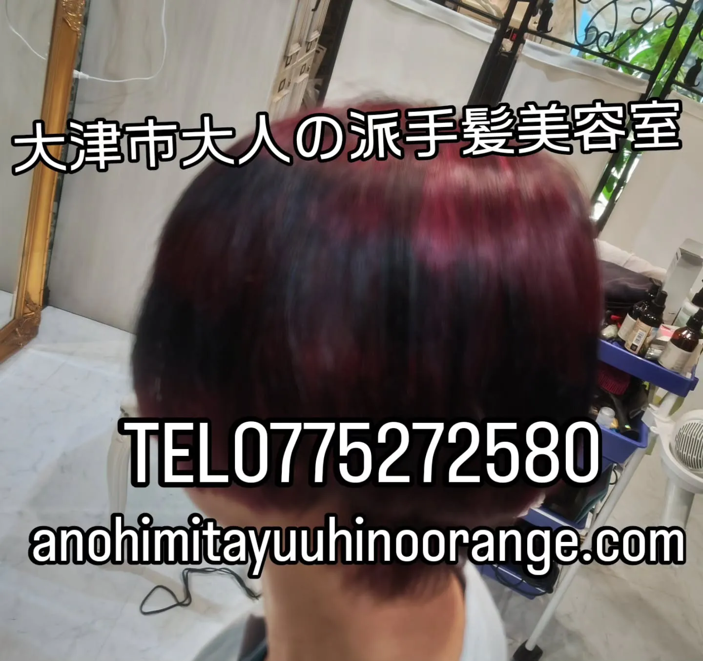 大津市大人の派手髪おすすめ脱白髪染め