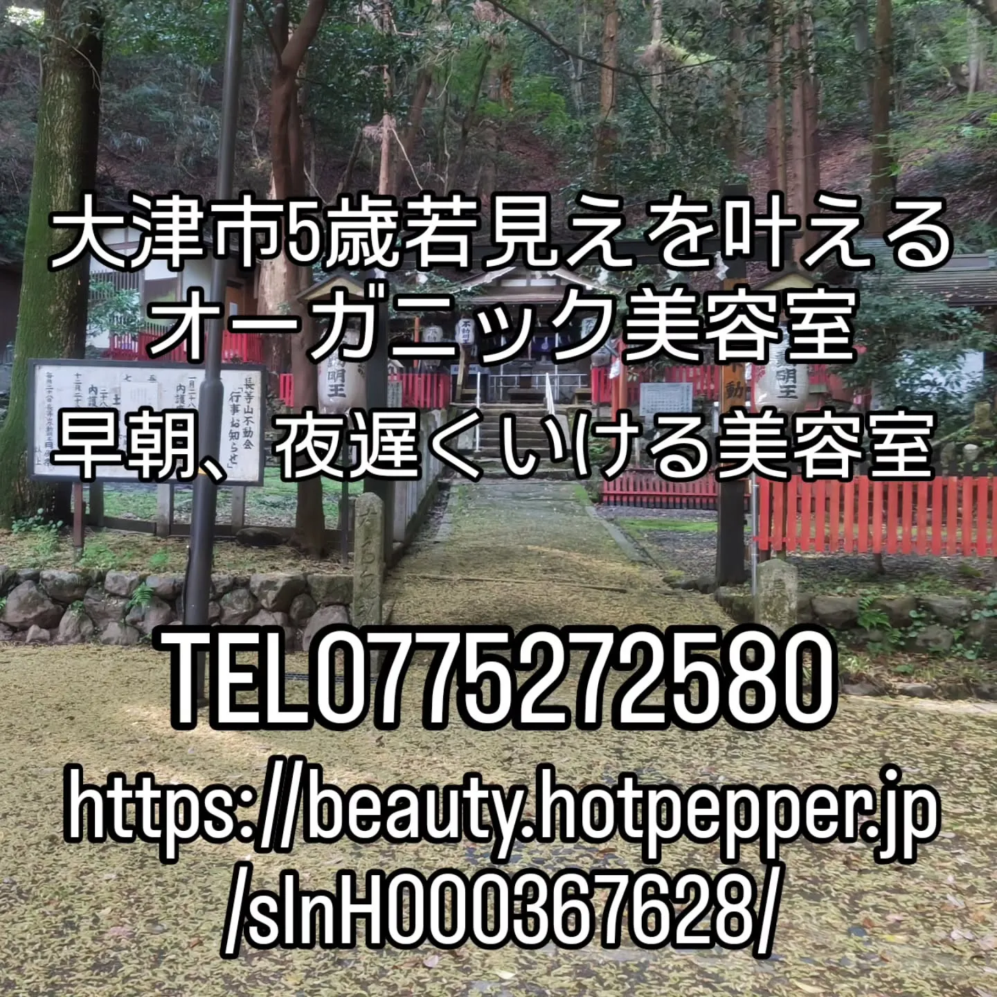 大津市早朝夜遅くいけるオーガニック美容室