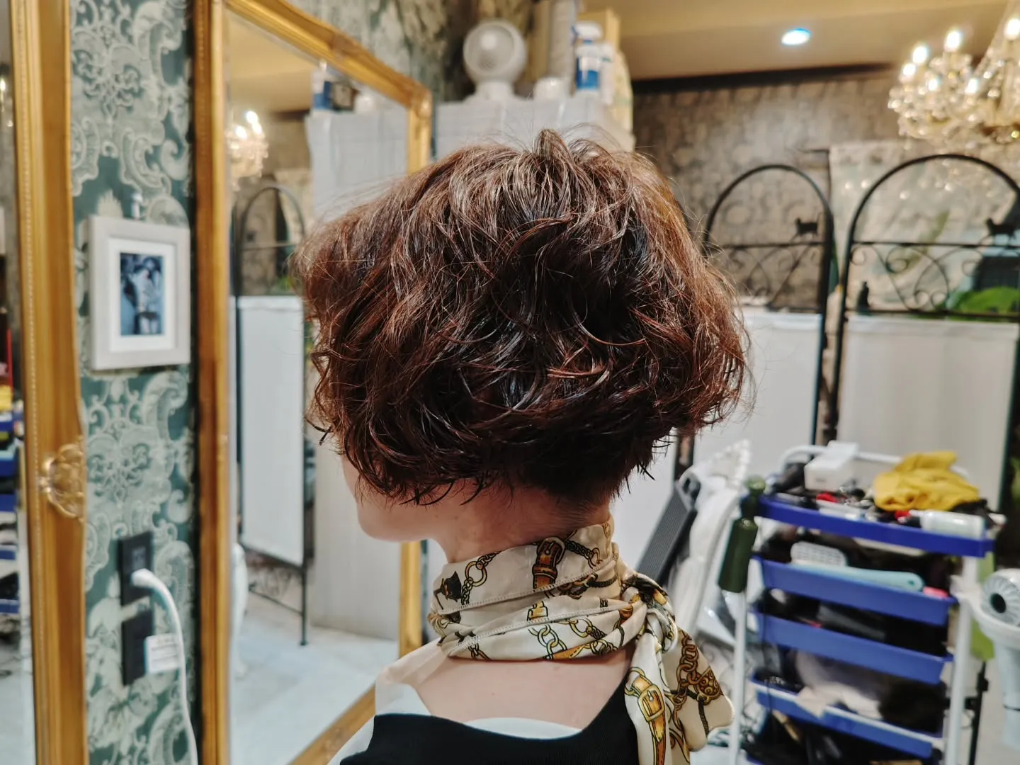 大津市ショートヘアクリープパーマケアパーマ