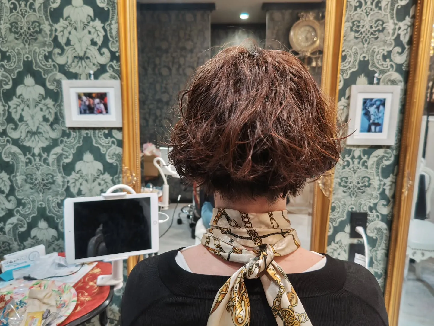 大津市ショートヘアクリープパーマケアパーマ