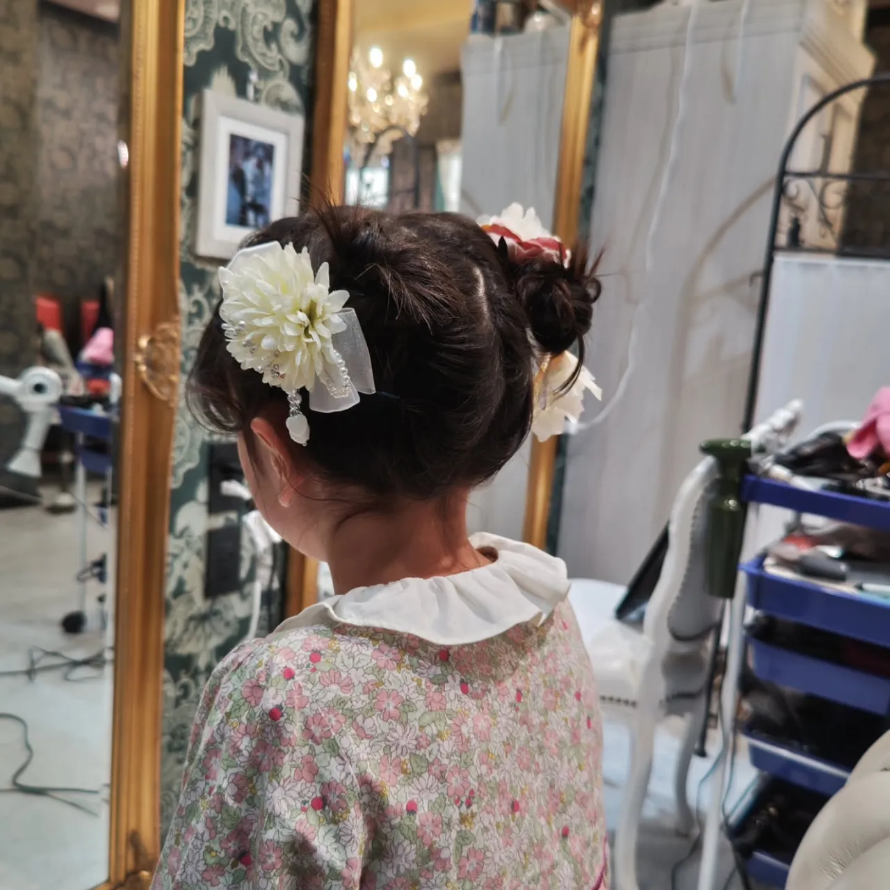 七五三ヘアセット♪可愛いツインお団子アレンジ